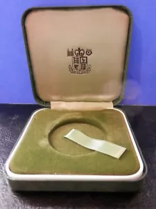 Royal Mint grüne Box für Silber PP 1972 Silberhochzeit Krone (LEER OHNE MÜNZE) - Bild 1 von 3