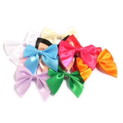500Pcs 6cm 2.3" Shiny Ribbon Hair Bows for Hair Ties Clips Accessories Boutique - Image 1 of 4
