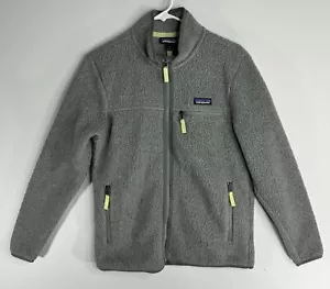 Patagonia Women's Retro Pile Fleece Jacket Gray Long Sleeve Lined size S - Picture 1 of 7