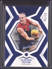 Clayton Oliver 2023 Select AFL Gem Football Gem Sapphire 61/70