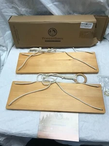 FORESTBARN Hanging Shelves - Set of 2 - Macrame Wall Hanging Shelf  - Picture 1 of 8