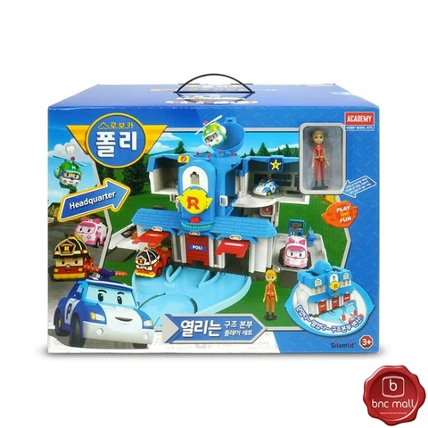 Robocar Poli Open Rescue Center Station Play Toy Set Kids with Jin Figure Cover