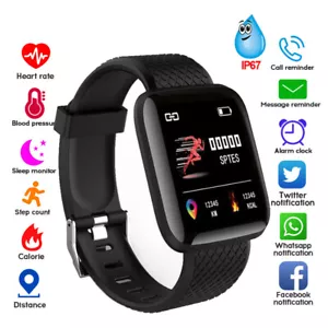 Bracelet intelligent montre Pression Artérielle Mesure Tracker Fitness Étanche - Photo 1/11