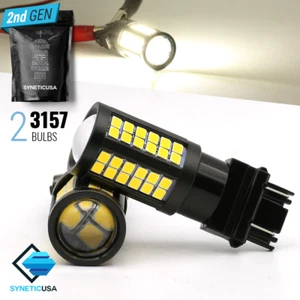 Syneticusa:3157/5702A 2835 Chip 64-LED Brillante 6000K Blanco Freno Trasero Bombillas - Imagen 1 de 9