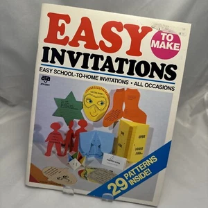 Vtg Easy School-to-Home Teacher Invitation Patterns 1985 Reproducible ATA 2901 - Foto 1 di 6
