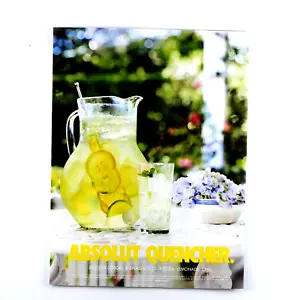 Lemonade Quencher Absolut Citron Vodka Vintage 2002 Original Print Ad 8.5 x 11" - Picture 1 of 9