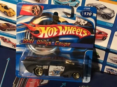 HOT WHEELS Short Card VHTF 2006 MAINLINE SERIES 1941 WILLYS COUPE #170 - Image 1 of 4