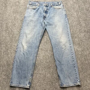 Pantalones de mezclilla rectos azules de colección Levis 505 para hombre 36x30 (se adapta a 34x30) Y2K 100 % algodón - Imagen 1 de 15