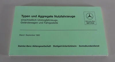 Typenverzeichnis Mercedes Nfz Transporter, Camión Incl. Unimog & Von - Imagen 1 de 4