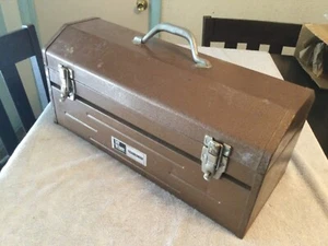 Vintage Coffin“My Buddy Tradesman”20”Tool Box w/Tray from Louisville,KY Rare Wow - Picture 1 of 10