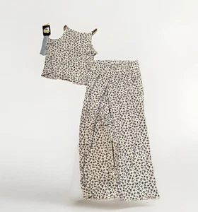 Art Class 2 Piece Blue & White Floral Girls, Pajamas Cami Top And Pants M/8 New - Picture 1 of 6
