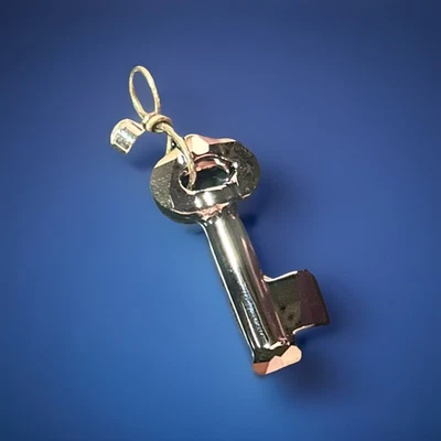 Dije de cristal colgante llave Swarovski negro titanio Foto 1 de 4