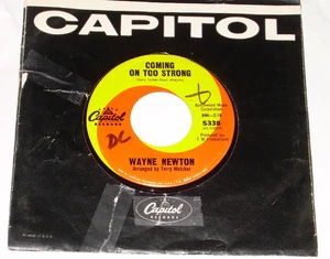 Wayne Newton Terry Melcher Gary Usher 45 Capitol 5338 Coming On Too Strong SURF - Picture 1 of 1