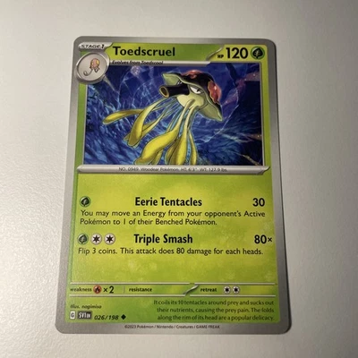 Toedscruel - 026/198 - Uncommon - Regular - Pokemon TCG - Near Mint - Image 1 of 2