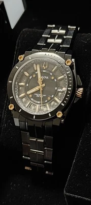 Reloj Hombre Bulova Icon Precisionist Negro Acero Inoxidable Zafiro 40MM 98B408 Foto 1 de 4