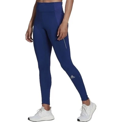 adidas Womens Own The Run Warm Tights - Blue - Image 1 of 4