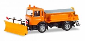 HO 1/87 Herpa # 309547 MAN F 8  Winter Service Truck - Snow Plow/Sander Orange