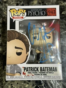 Christian Bale signed Psycho Funko Pop 942 Patrick Bateman Marvel DC Stan Lee U2 - Picture 1 of 6