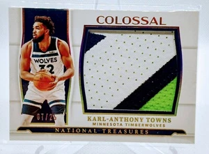 Karl-Anthony Towns 2021-22 National Treasures Colossal Holo Gold Patch /25 Rare! - Picture 1 of 2