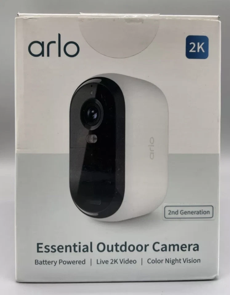 Arlo Essential Outdoor 2nd Gen Add-On 2K Wireless Security Camera White **NEW** - Image 1 of 1
