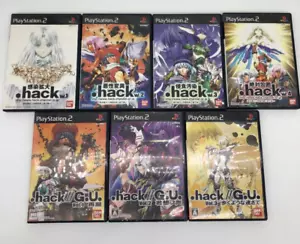 Lot 7 Dot hack .hack 1 2 3 4 & G.U. 1 2 3 set PS2 Playstation 2 Japanese Ver. - Picture 1 of 4
