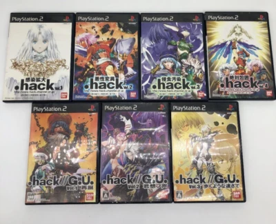 Lot 7 Dot hack .hack 1 2 3 4 & G.U. 1 2 3 set PS2 Playstation 2 Japanese Ver. - Image 1 of 4