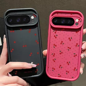 Custodia telefono per Google Pixel 8A 9 Pro XL 8 motivi antiurto morbida ciliegia - Foto 1 di 24
