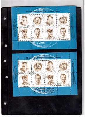 Rusia.1991. SPACE 2 Mini hojas MNH** Foto 1 de 2