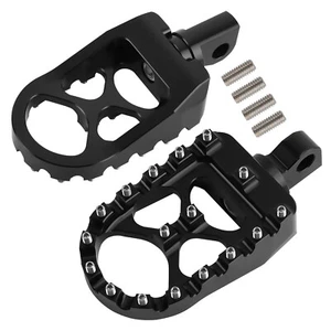 CNC Wide MX Style Foot Pegs Rests Pedals For Harley Touring Dyna Sportster XL883 - Picture 1 of 11