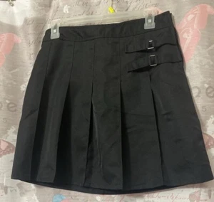 FRENCH TOAST School Uniform Skort BLACK Girls Pleated Front 2 Tan Scooter - Picture 1 of 10