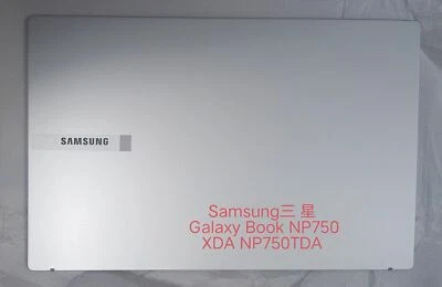New LCD Back Cover Rear Lid for Samsung Galaxy Book NP750XDA NP750TDA silver - Image 1 of 2