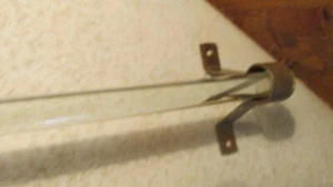 Antique Clear Glass Towel Bar & Brackets - 17 1/2" - Picture 1 of 2