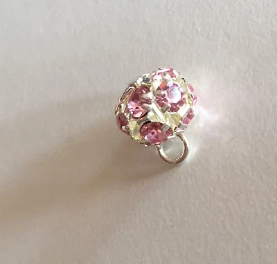 10 Stück Strass Knöpfe Fassung: silberfarben zum Nähen Knopf Schmuck - Bild 1 von 4