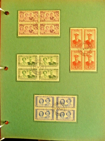 British Bechuanaland, complete set of 4 quart-blocks in Honor of Royal Visit Cover
