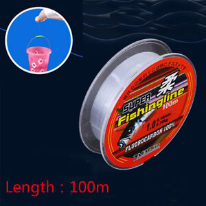 100M Super Strong 100% Fluorocarbon Monofilament Nylon PA Fishing Line 0.8-6LB~