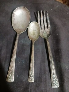 Piattiere Argento Belle International Vintage Silverplate tutti e 3 i pezzi - Foto 1 di 11
