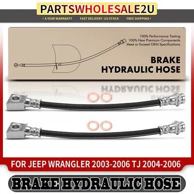 2x Manguera hidráulica de freno trasero para Jeep TJ 2004-2006 Wrangler 2003 2004 2005 2006 Foto 1 de 4