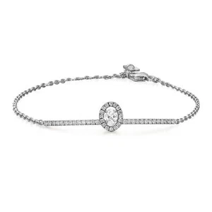 Messika 0.36Cttw Glam'Azone Diamond Chain Bracelet 18K White Gold - Picture 1 of 5