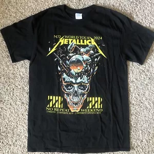 Maglietta Metallica M72 World Tour 2024 No Repeat Weekend Medium Nera - Foto 1 di 5