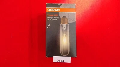 Osram Vintage 1906 Halogen Tubular - 20W =35W E27 235LM 2700K - Image 1 of 3