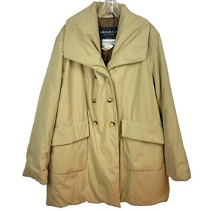 Aquarama Coat Womens M 44 IT Khaki Tan Mid Length Jacket Rain + Windwear - Picture 1 of 11
