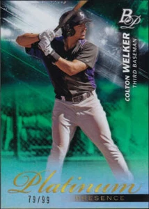 2018 Bowman Platinum Presence Green #PP-14 - Colton Welker [/99] Rookie - Bild 1 von 2