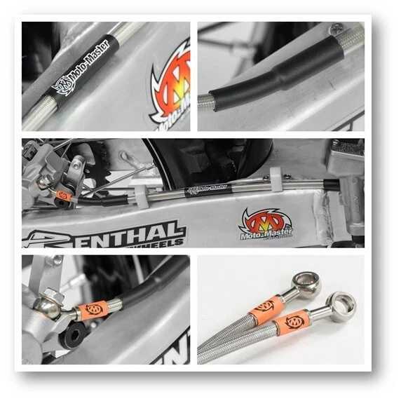 TUYAU DE FREIN ARRIÈRE TRESSÉ EN ACIER YAMAHA YZ/YZF/WR/WRF 250 '08-'1 - Photo 1/1