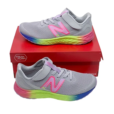New Balance Fresh Foam Arishi v4 Bungee Lace Grey Purple US Kid's Size 3  - Image 1 of 4