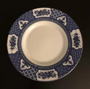 IMARI BLOSSOM 6-1/8” Piatto Pane Fiori/Farfalle Blu,Cerchio Geometrico - Foto 1 di 4