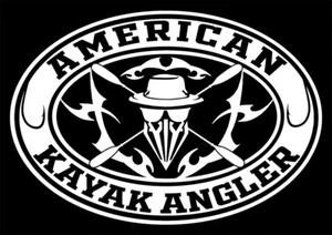 American Kayak Angler fishing TRIBAL PHANTOM Large 8-inch Decal - Picture 1 of 3