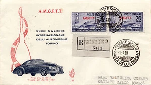 Salone auto '50 coppia su FDC Venezia - Imagen 1 de 1