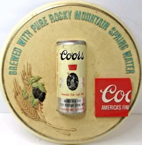 (De colección) 1980 Coors Cerveza 12oz Botella Plástico Letrero 3D Bar Hombre Cueva (Tiene Daños) - Imagen 1 de 9