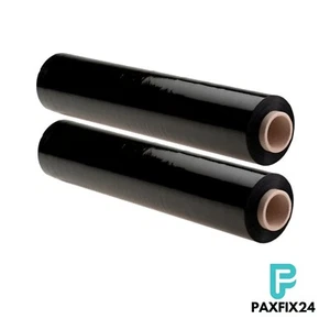 Handstretchfolie Schwarz Stretchfolie Palettenfolie Wickelfolie 23my 2,5kg 500mm - Bild 1 von 7