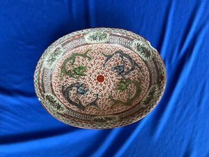 Antique Chinese Famille Verte platter with Dragon Decoration - Picture 1 of 10